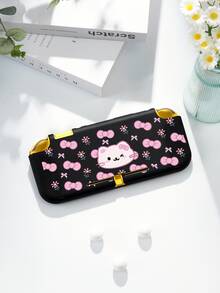 New Switch2 (2025) Game Console Accessories, 1pc Pink Kitten One-Sided Bow Daisy Print Pattern Protective Case/Cover, Compatible With Switch2/Switch NS/Switch OLED/Lite, Suitable For Switch2/Switch Game Console Accessories, Full Set, Storage Bag, Game Card Case, Switch Protective Case, Best Gift For Switch Players - Multicolor - View 12