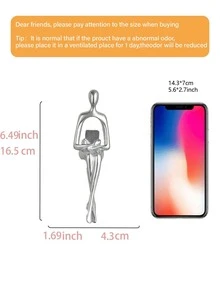 銀色裝飾思考者雕像飾品 抽象裝飾雕塑 樹脂雕像 現代裝飾物件 書桌裝飾 小書架裝飾 小雕像 客廳家居裝飾 - 1PC - 查看 6