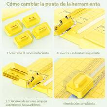 Vmingo 4-In-1 Portable Guillotine For A4 Paper, Manual Cutter - 4 In 1 Yellow - View 5