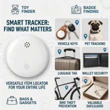 Mini GPS Anti-Loss Tracker, High Precision Remote Locator, Long Battery Life & One-Click Call, Pet/Elderly/Key/Bag/Car Loss Alert Reminder, Compatible With IOS & Android - View 5