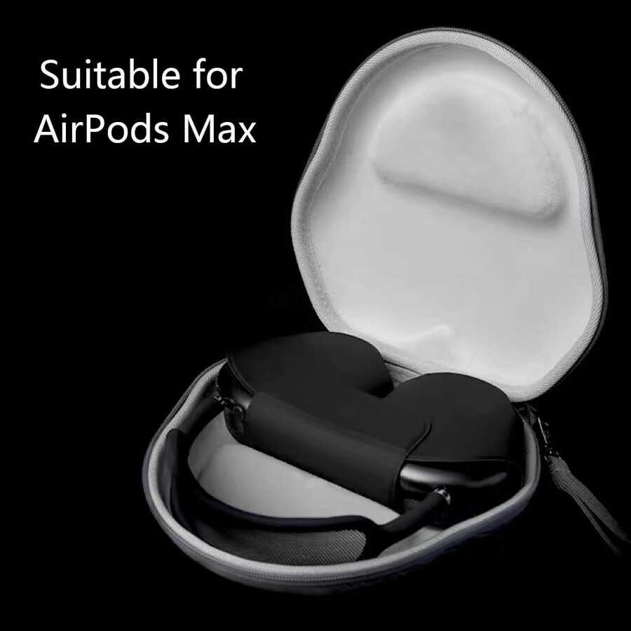 1 túi đựng tai nghe vỏ cứng, tương thích với tai nghe Bluetooth chụp tai Apple Max, hộp bảo vệ lưu trữ, trang trí phòng ngủ, quay lại trường học - Xem 1