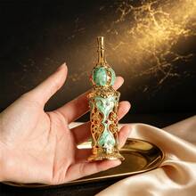 Vintage Perfume Bottle:  Green Castle Empty Perfume Bottle  - Fragrance Containers For Essential Oils And Liquids - 1PC - View 3