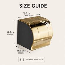 Bathroom Tissue Holder Stainless Steel Drill-Free Toilet Paper Holder Tissue Box Hotel Use Bathroom Waterproof Toilet Paper Rack - C-Gold - View 4