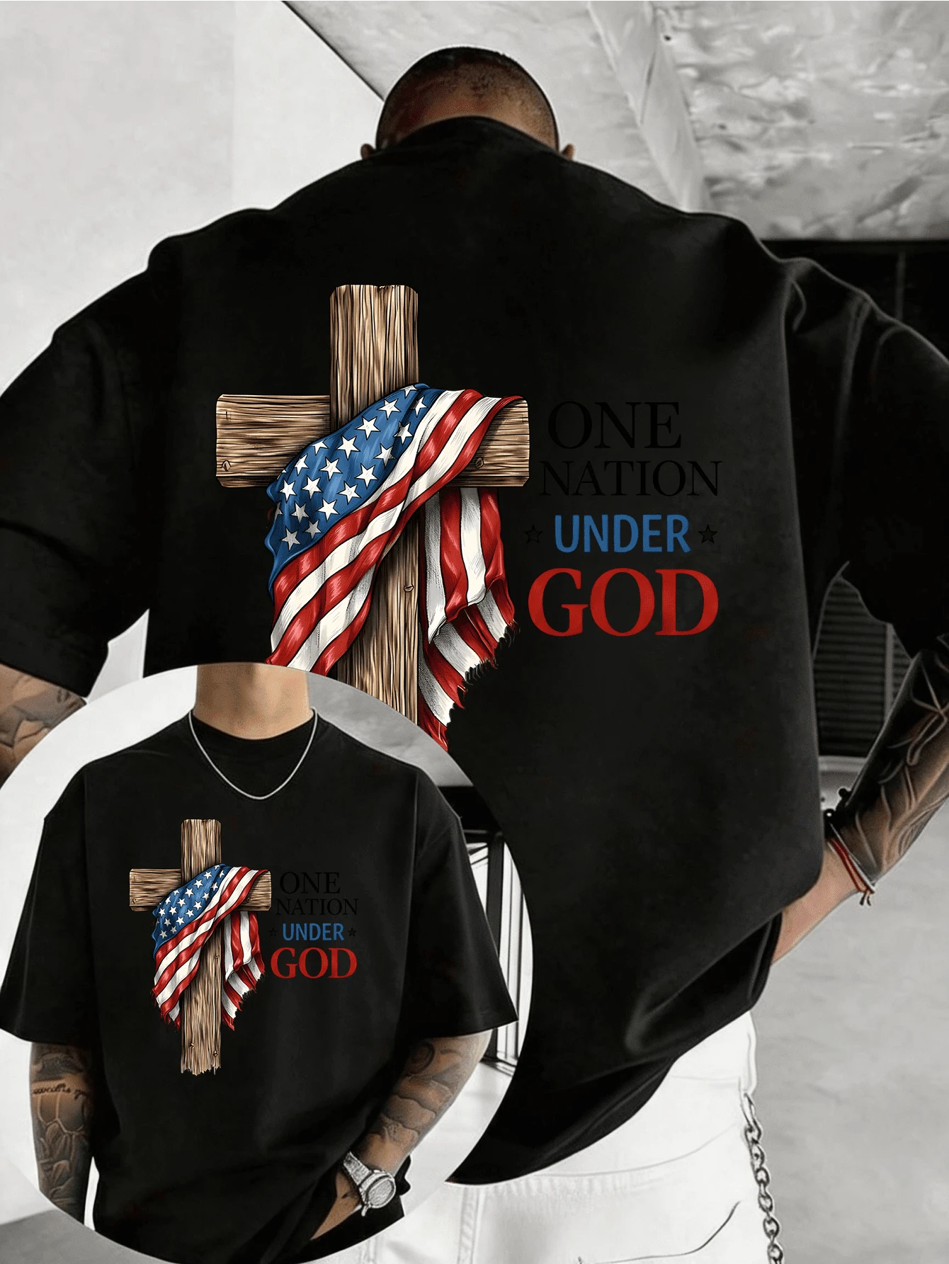 Men T-Shirts - Black - View 1
