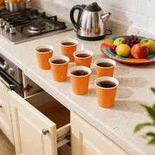 90/50/25/10/4pcs Disposable Paper Cups, Tea Cups, Water Cups, Beverage Cups, Milk Cups, Juice Cups, Coffee Cups, Suitable For Cold And Hot Drinks, Perfect For Birthday Parties, BBQ Picnics, Wedding Celebrations, Corporate Events, Father's Day, Christmas, Back To School Season, Halloween Parties And Other Gatherings - Multicolor - View 3