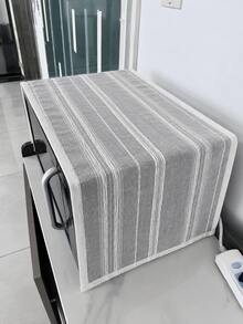 Penutup Debu Microwave, Penutup Peralatan Dapur Gaya Rumah Pertanian dari Linen dengan Perlindungan Samping, Penutup Pelindung Microwave Dapur yang Dapat Dicuci, Cocok untuk Penyimpanan dan Dekorasi di Atas Meja Dapur - MultiWarna - View 9