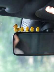 Gantungan Kaca Spion Mobil Bebek Kuning Mini Kawaii, Dekorasi Gantung Bebek Gitar yang Menggemaskan untuk Kaca Spion Kendaraan, Hadiah Liontin Interior Mobil yang Estetis dan Lucu - A - View 6