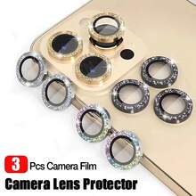 CASECOPS 3入相機鏡頭保護貼,適用於 iPhone 17 Pro Max/17 Pro/17 Air/17/16 Pro Max/16 Plus/16E/15 Pro Max/14/13/12/11,9H 鋼化玻璃相機蓋螢幕保護貼,附金屬環裝飾(黑色) - 3 件 - 查看 5