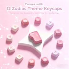 Meow-Ning Keycap Set: Twelve Zodiac Signs Theme, MOA Height, PBT Material, Dye-Sublimation Printing - View 5