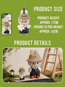 THE MONSTERS Spring Home Wild Series Plush Keychain,Labubu Fan Plush Pendant Collectible,Cute Plush Doll Charm,Backpack Accessory,Holiday Party Gift - Multicolor - View 4