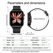 New Full Touch Smart Watch, Wireless Calling, Message Notification, Customizable Watch Face, Multi-Function Sports Wristwatch, Suitable For Men And Women, Perfect For Gifts - 查看 10