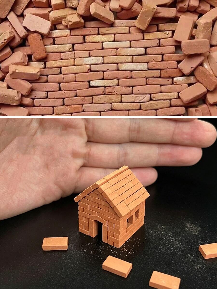 50/150 piezas Bloques de construcción de paisaje 3D para mesa de arena en miniatura duraderos, ladrillos de simulación portátiles, adecuados para aficionados y habilidades de ingeniería educativa - Camel - Ver 1