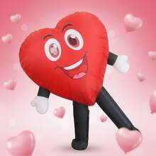 Adult Inflatable Heart Costume, Fits Height 1.5-2 Meters, Suitable For Christmas, Cosplay, Anime Role Play, Party, Stage Performance And Masquerade. - Love - View 9
