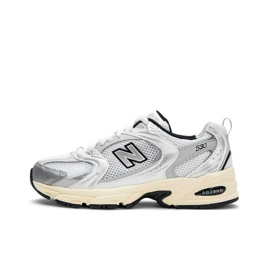 Sepatu Lari Kasual Urban Komuter New Balance NB 530 Single-Layer Spring Classic Retro Low-Top, Unisex - Hitam Perak - View 1
