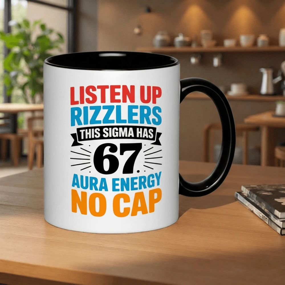 Esta taza luce un diseño moderno y vibrante con una tipografía viral  lo que la convierte en el regalo de cumpleaños ideal. Su original y hermosa cerámica le da un toque de luminosidad a la cocina o al escritorio. - Negro - Ver 1