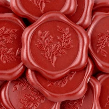 20 PCS Eucalyptus Pattern Wax Seal Stickers, Self-Adhesive Wedding Invitation Envelope Seal Stickers, Used For Decorating Wedding Invitations, Gifts And Back To School Supplies - Eucalyptus - View 20
