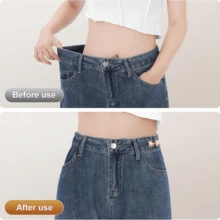 2/4/6Pcs Star Removable Waist Buckle, No-Drill No-Sew Jeans Adjustment Tool, Waist Size Reduction Fixing Button, Anti-Slip Waist Tightener, Unisex DIY Fashion Accessory - Multicolor - View 9
