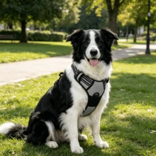 1 Set Harness dan Tali Anjing, Harness Anti-Tarik Reflektif, Dengan Gesper Lepas Cepat, Pegangan Tebal yang Nyaman, Tahan Lama, Cocok untuk Berjalan dan Melatih Anjing - Light Grey - View 12