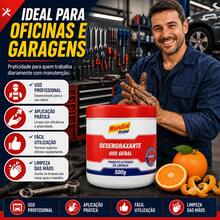 Pasta Desengraxante Uso Geral 500g Cheiro de Laranja Removedor De Graxa E Gordura - Branco - Visão 2