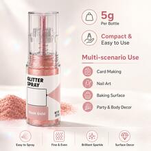 Glitter Spray, Rose Gold Shimmer Spray, Holographic Pearlescent Metallic Glitter, For Baking Surface Decoration, DIY Crafts, Wedding And Party Decor - 1 Item - View 9
