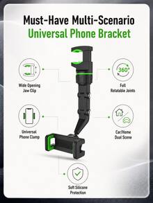Multifunctional 360° Rotating Floating Phone Holder, Suitable For Car, Desk, Kitchen And Other Scenes - A - View 8