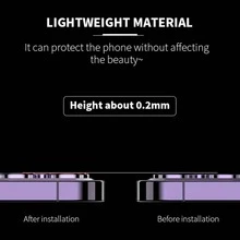 CASECOPS 3入相機鏡頭保護貼,適用於 iPhone 17 Pro Max/17 Pro/17 Air/17/16 Pro Max/16 Plus/16E/15 Pro Max/14/13/12/11,9H 鋼化玻璃相機蓋螢幕保護貼,附金屬環裝飾(黑色) - 3 件 - 查看 9
