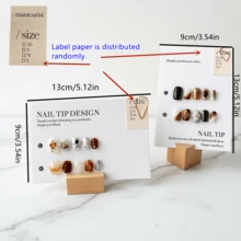 Ins風可重複使用美甲展示卡附尺寸標籤，美甲展示板，美甲攝影背景道具 - 彩色 - 查看 3