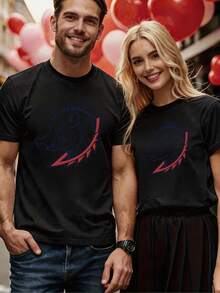 [Neue Produkte] Herren Mode Sommer Einfarbiges Rundhals Kurzarm T-Shirt, atmungsaktiv bequem vielseitig Lässig Top für tägliche Outdoor Lässig - Schwarz - Übersicht 2