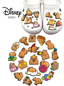 20pcs/Set Capybara Style Random, Suitable For Women's Clogs, Bags And Accessory Charms - Detachable Creative DIY Decorative Shoe Charms, Perfect Match For Beach Bags - Ideal Gift For Birthday, Christmas, Valentine's Day, Halloween And Party - Detachable Shoe Flower Buckle Decoration / Cartoon Shoe Flower Decoration / Cute Shoe Flower Decoration / Shoes / PVC Shoe Flower Decoration / Soft Rubber Shoe Flower Charm / [Style/Color Random] - Multicolored - View 3