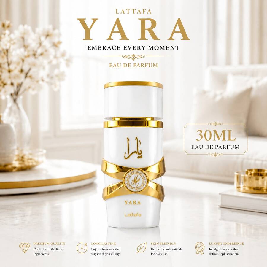 Lattafa Yara White EDP 30ML Women Perfume Long Lasting Floral Vanilla Musk Fragrance - Sweet - View 1