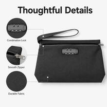 Bolsa de almacenamiento a prueba de olores con candado de combinación, bolsa de tabaco, organizador de documentos, caja de almacenamiento con candado para medicamentos, bolsa de almacenamiento sin olor, excelente regalo para amigos - Multicolor - Ver 3