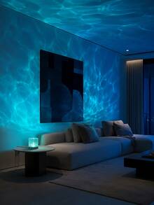 1pc Cylindrical Water Ripple Projection Lamp, Colorful Ocean Wave Light Night Light | Suitable For Bedroom, Bedside, Dorm, Room Decor | USB Powered - Multicolor - View 6