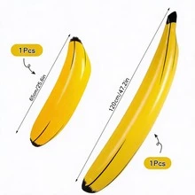 Giant Inflatable Banana, Fun PVC Plastic Toss Game Bachelorette Party Giant Inflatable Decoration Balloon Floating, Durable And Easy To Use Fruit Photo Prop, Suitable For Summer Vacation Water Camping Trip, Swimming Pool Party, Family Garden Entertainment (25/47/70 Inches) - Multiple Styles - View 14