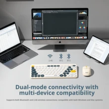 Acer Wireless Bluetooth Keyboard And Mouse Set For Tablets: Quiet Operation, Rechargeable, Slim And Portable, Suitable For Desktop Computers, Laptops, Mobile Phones, Mac Tablets, IPads. [Compatible With Computers/Tablets/Mobile Phones] - View 8