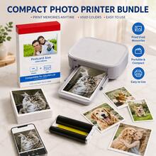 Clean Photo Print Refill Vibe RP-108 Color Ink & Paper Set For Selphy CP910 CP820 CP1200 CP1300 CP1500 And HP Sprocket Studio Plus 4x6 Instant Photo Printer Portable Photo Printer - View 7