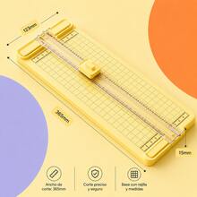 Vmingo 4-In-1 Portable Guillotine For A4 Paper, Manual Cutter - 4 In 1 Yellow - View 7