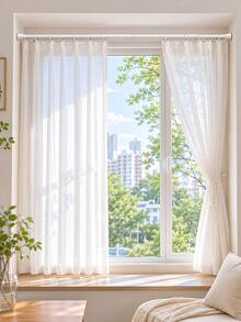 Telescopic No-Drill Spring Tension Curtain Rod, Adjustable Metal Rod For Windows, Closets, Bathrooms, Shower Curtains - White 1pc - View 6