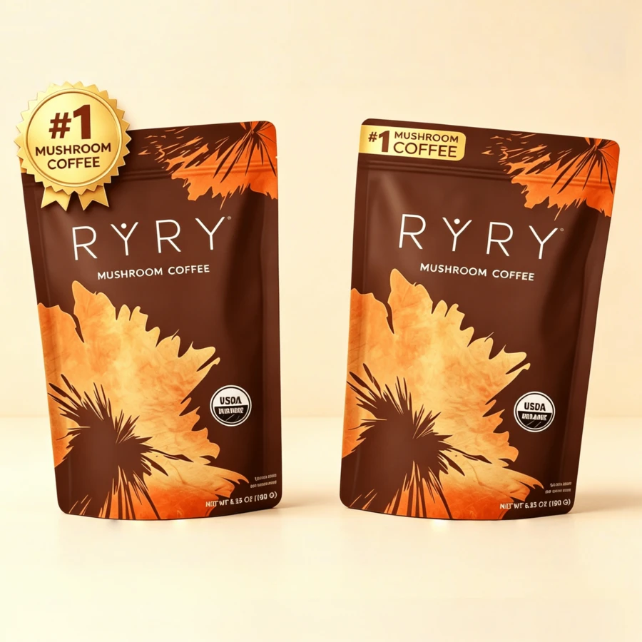 RYRY SUPERFOODS Mushroom Coffee Dark Roast, 6 Adaptogenic Mushrooms & Prebiotic Blend, Instant Coffee Supports Energy, Focus, Digestion & Immunity, Lions Mane & Turkey Tail, 30 Servings LIMITED TIME: BUY 1 GET 1 FREE, 2 PACKS TOTAL - 2 件裝 - 查看 1