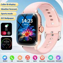 Reloj Inteligente, Llamada/Marcación Inalámbrica, Múltiples Modos Deportivos, Recordatorio & Rechazo de Llamadas, Recordatorio de SMS, Fondo de Pantalla Personalizado, Compatible con iPhone/Android - Multicolor - Ver 1