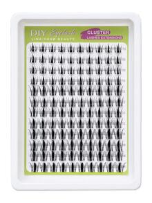 DIY Cluster Lashes 120pcs 10 Rows Soft Synthetic Fiber Natural 3D Wispy Volume 10-14mm Mixed Length Easy Apply Reusable Soft Black Band Eyeliner Effect Curling Eye Enlarging Individual Lashes For Women Daily - View 8