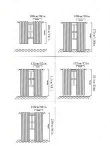 1 rèm voan trắng trơn luồn thanh treo trang trí cửa sổ phong cách đơn giản cho gia đình - trắng - Xem 2