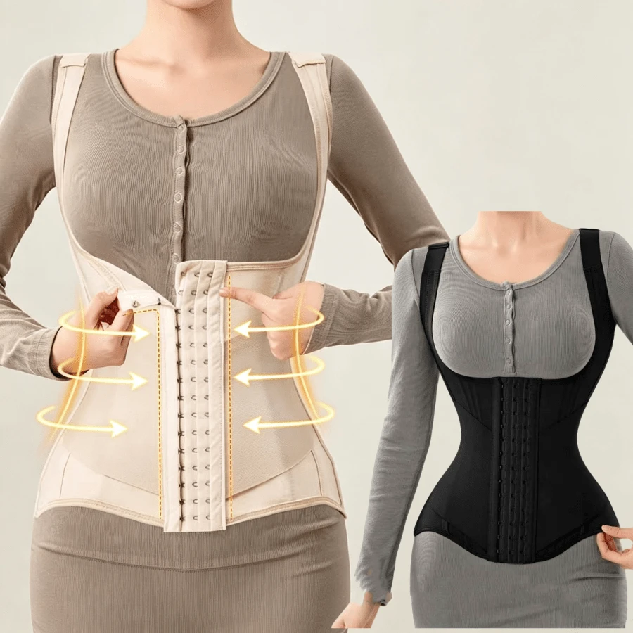Unisex Shaping Waist Belt, Creates Elegant Figure, Invisible Wear, Breathable Adjustable Design. Made Of High Elasticity Material, Ergonomic Cross Back Structure, Provides Comfortable Support. Suitable For Daily Wear, Office Work And Fitness Exercise.
