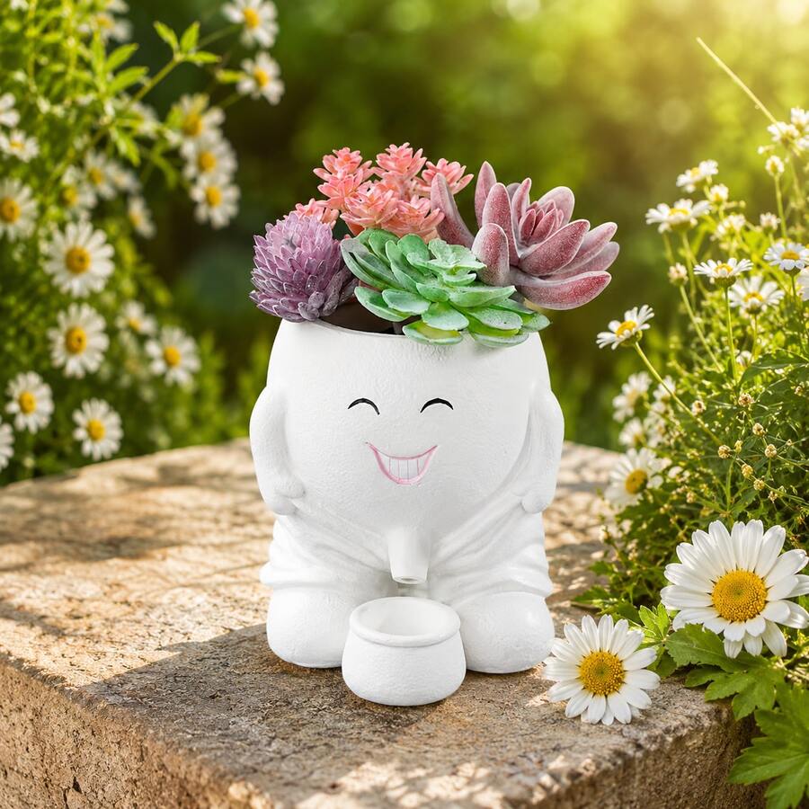 1個創意小便池造型花盆 家居園藝裝飾 北歐藝術設計花盆 - 花盆 - 查看 1