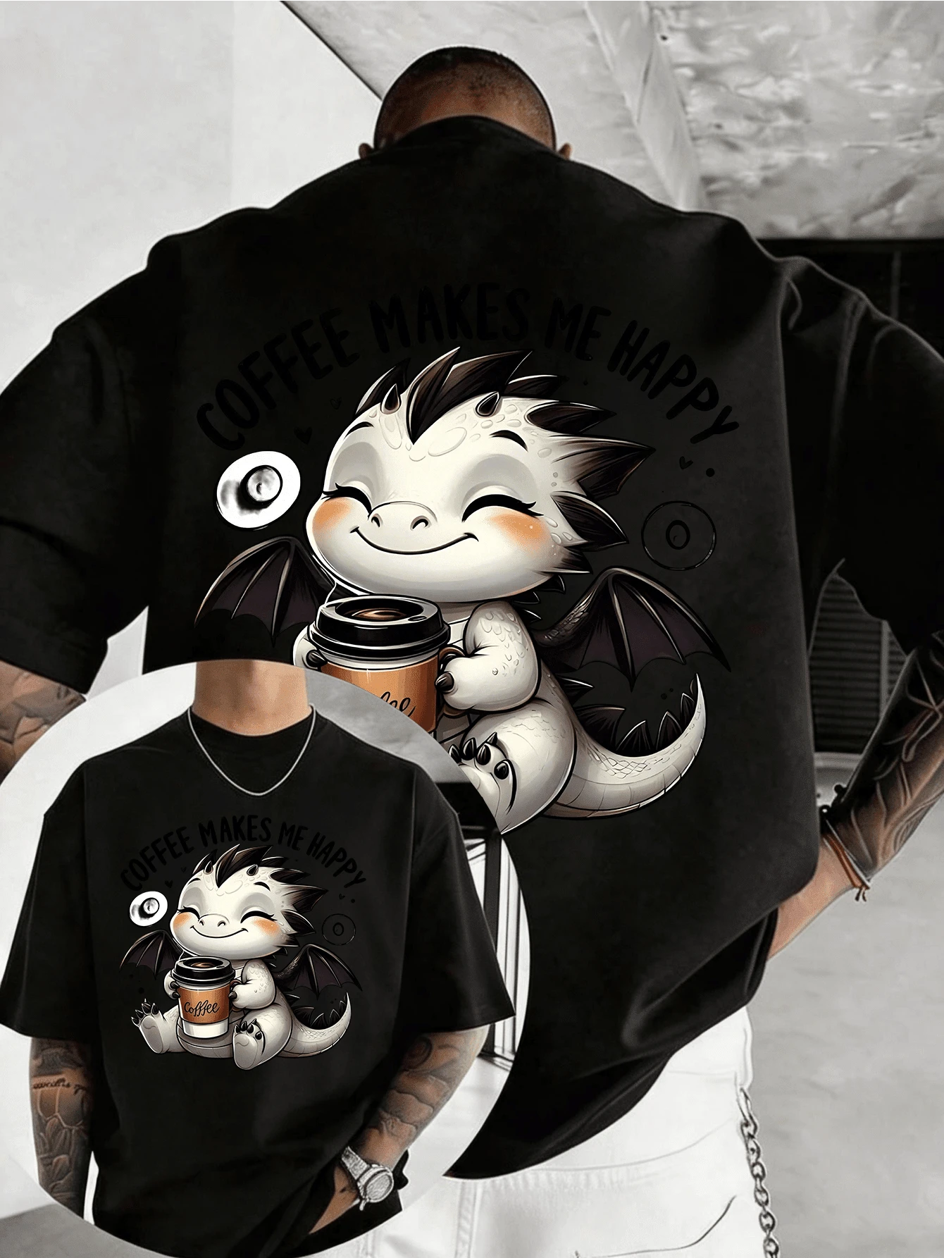 Camisetas de hombre - Negro - Ver 1