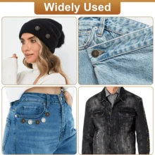 2/4/6Pcs Star Removable Waist Buckle, No-Drill No-Sew Jeans Adjustment Tool, Waist Size Reduction Fixing Button, Anti-Slip Waist Tightener, Unisex DIY Fashion Accessory - Multicolor - View 6