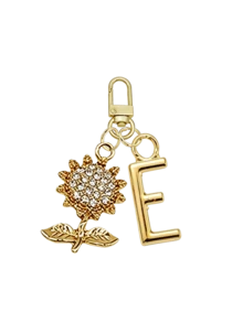 Fashion Sunflower Letter Keychain – Personalized Alloy Bag Charm Accessory - Multicolor - View 16