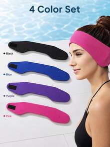 1 Stück Schwimm- und Tauch-Stirnband, wasserdichte Ohrenabdeckungen zum Baden, Strand-Essential, Strand-Accessoire, Pool-Schwimmhilfe, wasserdichtes Neopren-Material Stirnband, entworfen um das Eindringen von Wasser in die Ohren zu verhindern, geeignet für Wasseraktivitäten - A - Übersicht 6
