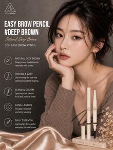 3CE Easy Shaping 眉筆 #Deep Gray Brown 130mg，雙頭設計附螺旋眉刷，細緻粉質不結塊，防水防汗，持久顯色，適合所有膚質 - 輕鬆塑形眉筆 深灰棕 - 查看 4