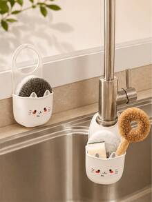 1pc Kitchen Sink Drain Basket, Multifunctional Card Slot Kitchen Sink Filter, Cleaning Drain Basket, Convenient For Placing Sponges/Cloths, Quickly Filter Leftovers And Prevent Decay And Odor - Multicolor - View 9