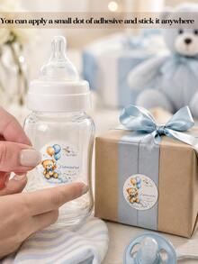 200pcs-Customizable Name Double-Sided Teddy Bear Party Confetti: Includes Cloud, Balloon, Teddy Bear Designs, Suitable For Baby Shower And Theme Parties - Multicolor - View 10